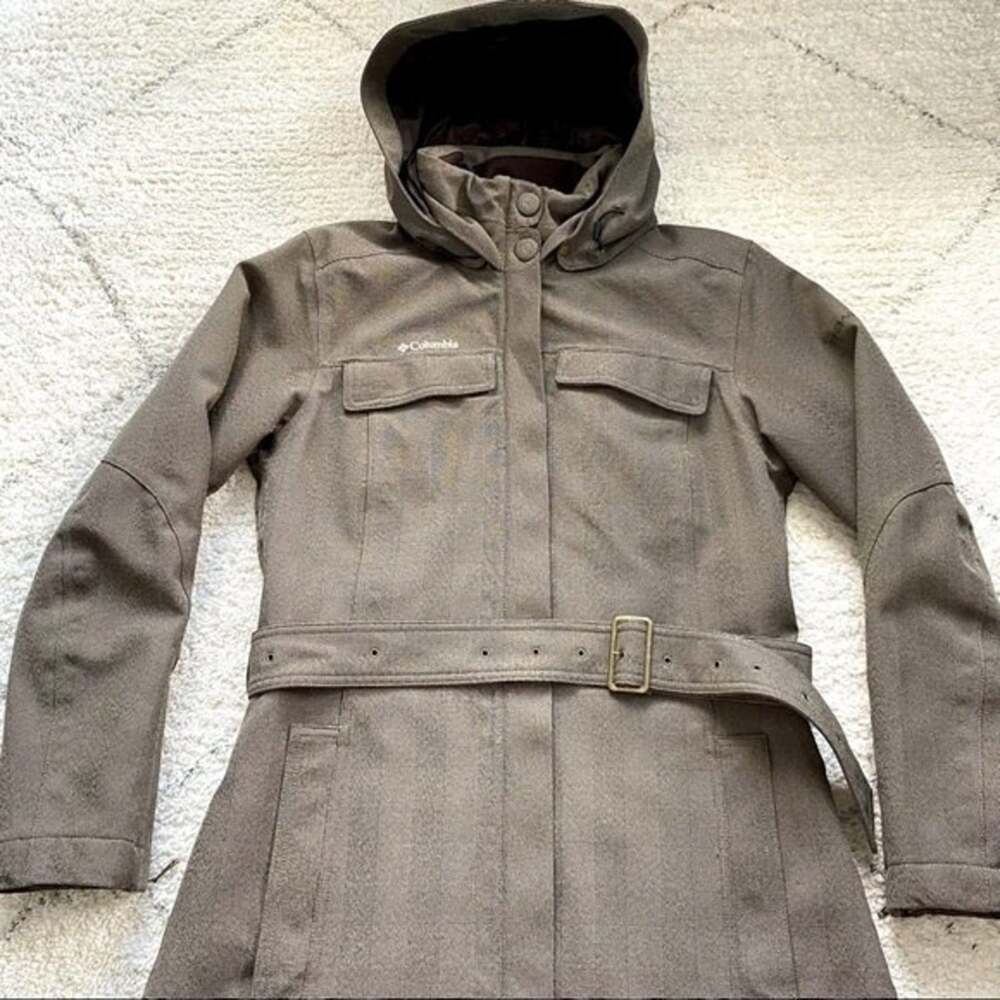 Columbia Titanium Waterproof Belted Jacket with Detachable Hood Size S - Picture 3 of 14